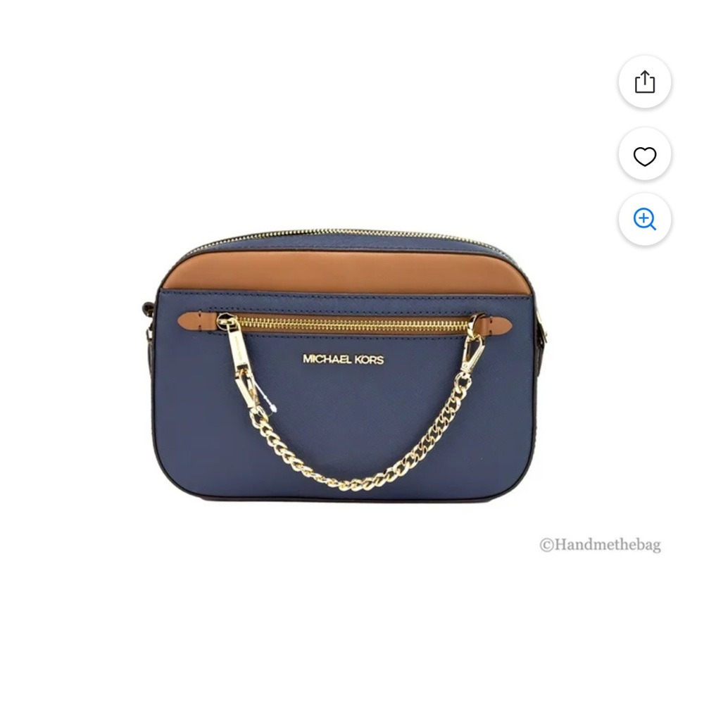 Brand new Michael Kors Navy and Tan Crossbody Bag